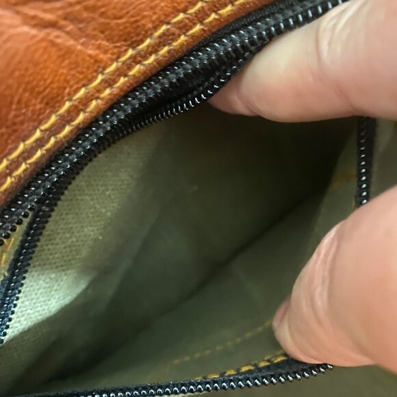 Komal's Passion 21'' Large Travel Genuine Brown Leather Duffle Bag With Strap - Picture 10 of 11